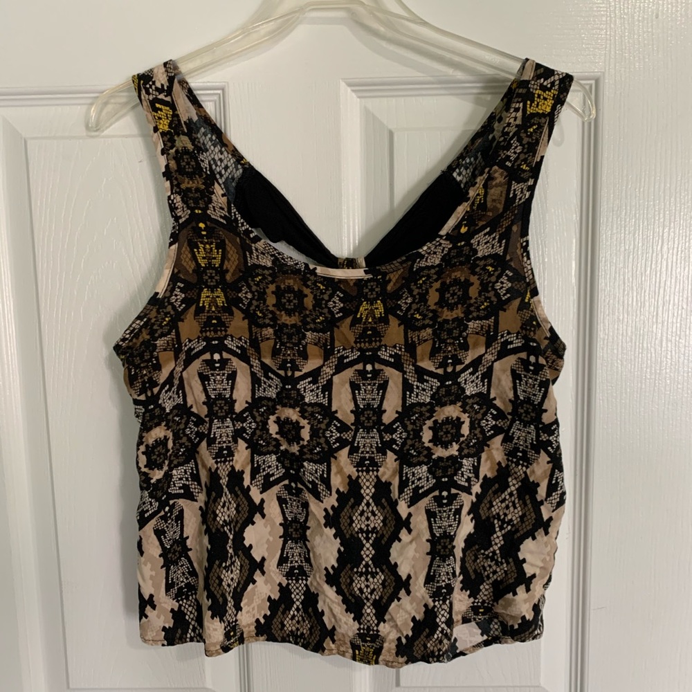 Snake Print Crop Top